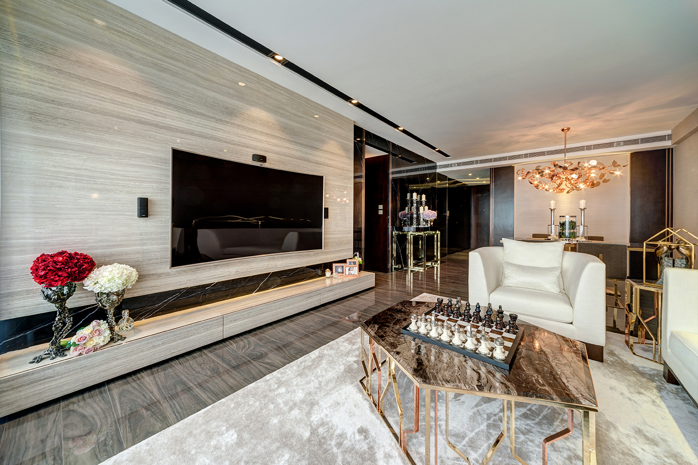 Aqua Blue - Living & Dining Room